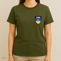 Strong Tactical Support Ukrainian Flag Shield I Stand With Ukraine Military T-Shirt thumb 4