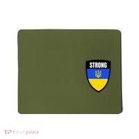 Strong Tactical Support Ukrainian Flag Shield I Stand With Ukraine Military Mousepad thumb 0