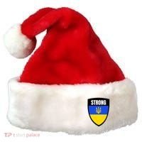 Strong Tactical Support Ukrainian Flag Shield I Stand With Ukraine Military Santa Hat thumb 0