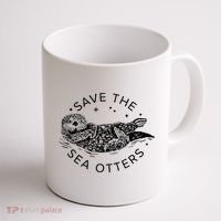 Save The Sea Otters Coffee Mug thumb 1