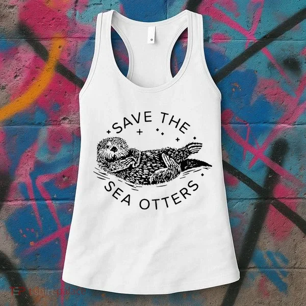 Save The Sea Otters Women's Tank Top