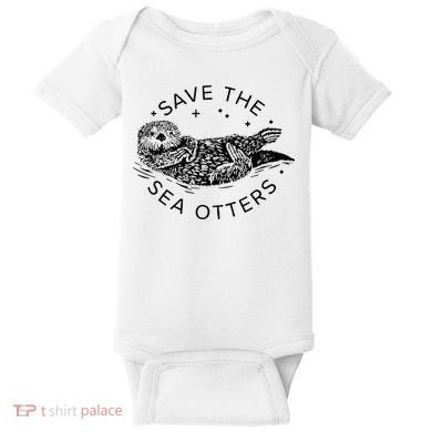 Save The Sea Otters Baby Bodysuit