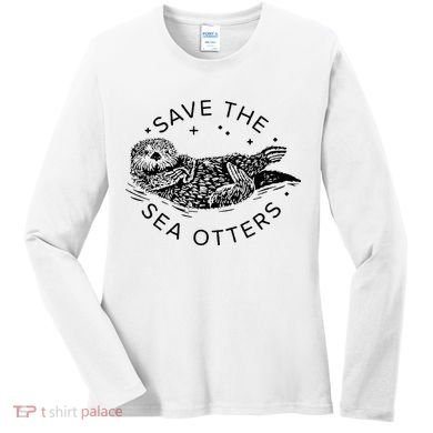 Save The Sea Otters Women's Long Sleeve Shirt