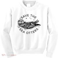 Save The Sea Otters Kids Sweatshirt thumb 0