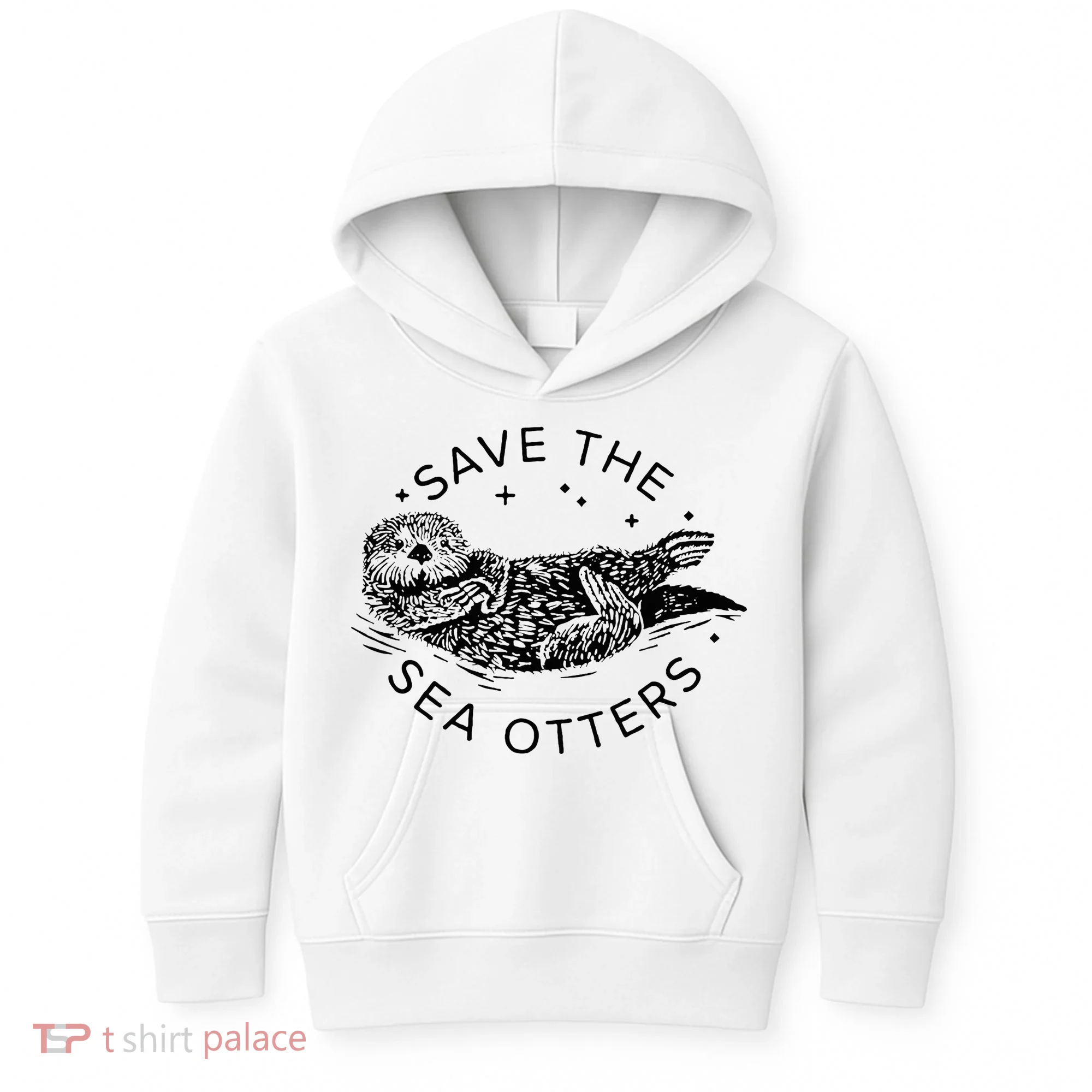 Save The Sea Otters Kids Hoodie