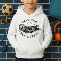 Save The Sea Otters Kids Hoodie thumb 2