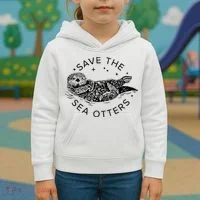 Save The Sea Otters Kids Hoodie thumb 3