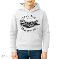 Save The Sea Otters Kids Hoodie thumb 4