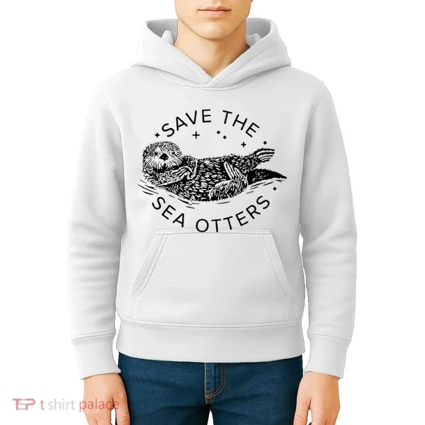 Save The Sea Otters Kids Hoodie