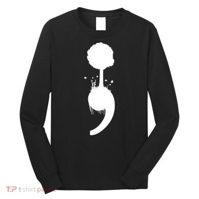 Semicolon Tree Suicide Prevention Long Sleeve Shirt