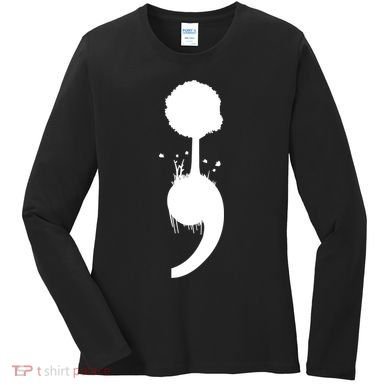 Semicolon Tree Suicide Prevention Women's Long Sleeve Shirt