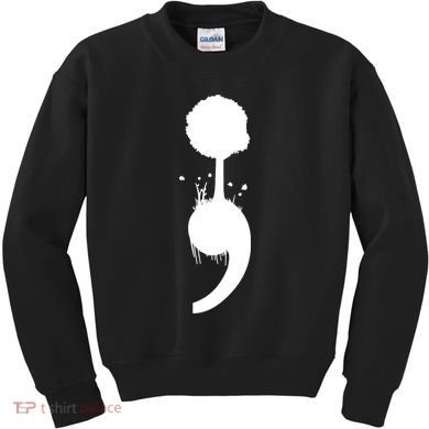 Semicolon Tree Suicide Prevention Kids Sweatshirt