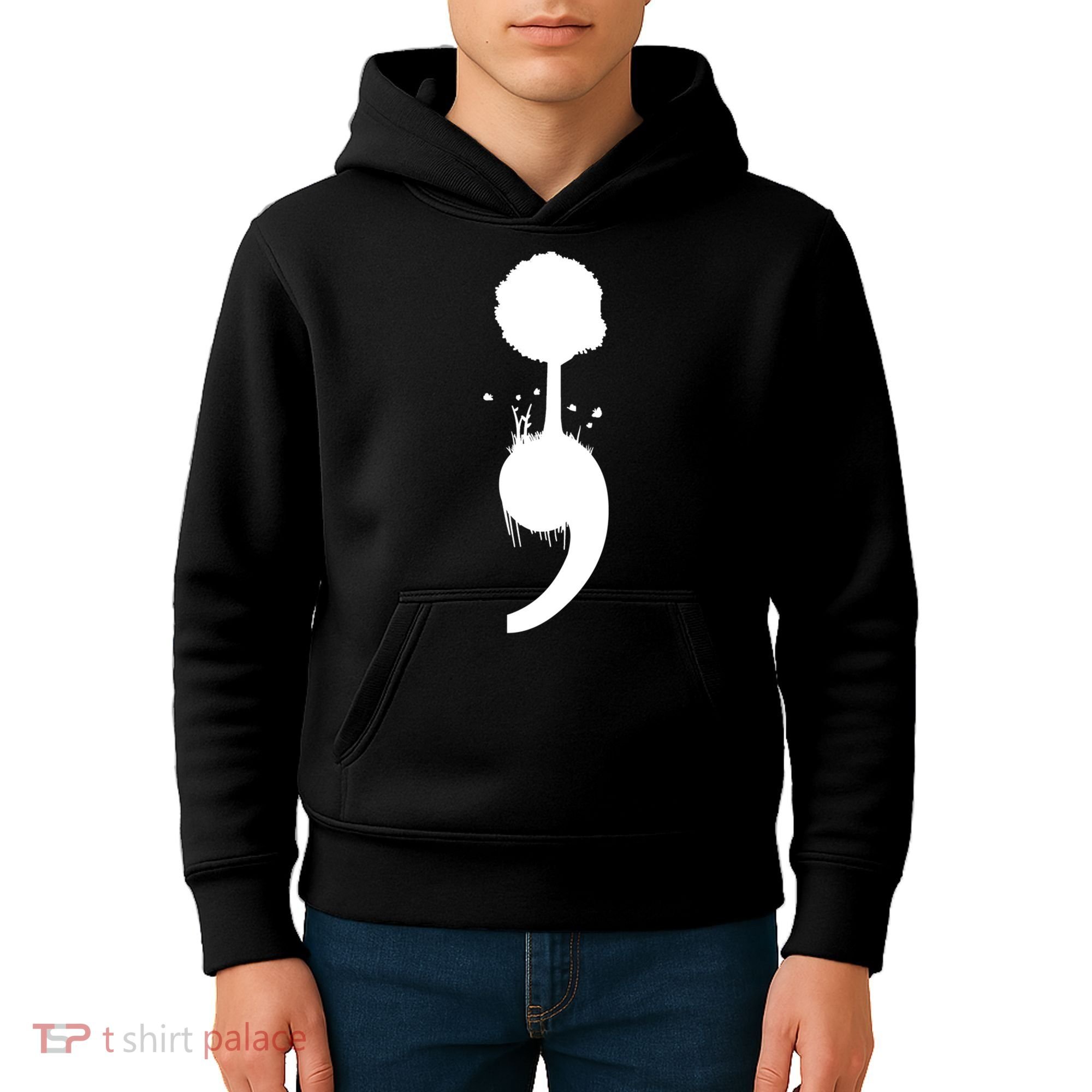 Semicolon Tree Suicide Prevention Kids Hoodie