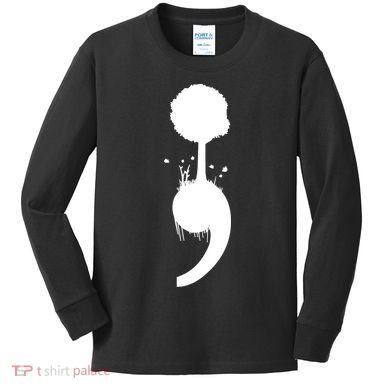 Semicolon Tree Suicide Prevention Kids Long Sleeve Shirt