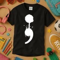 Semicolon Tree Suicide Prevention Kids T-Shirt thumb 3