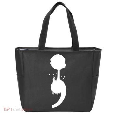 Semicolon Tree Suicide Prevention Tote Bag