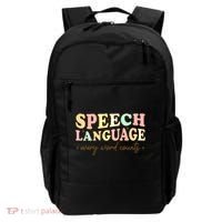 Speech Therapy Speech Language Therapy Pathologist Retro SLP Backpack thumb 0
