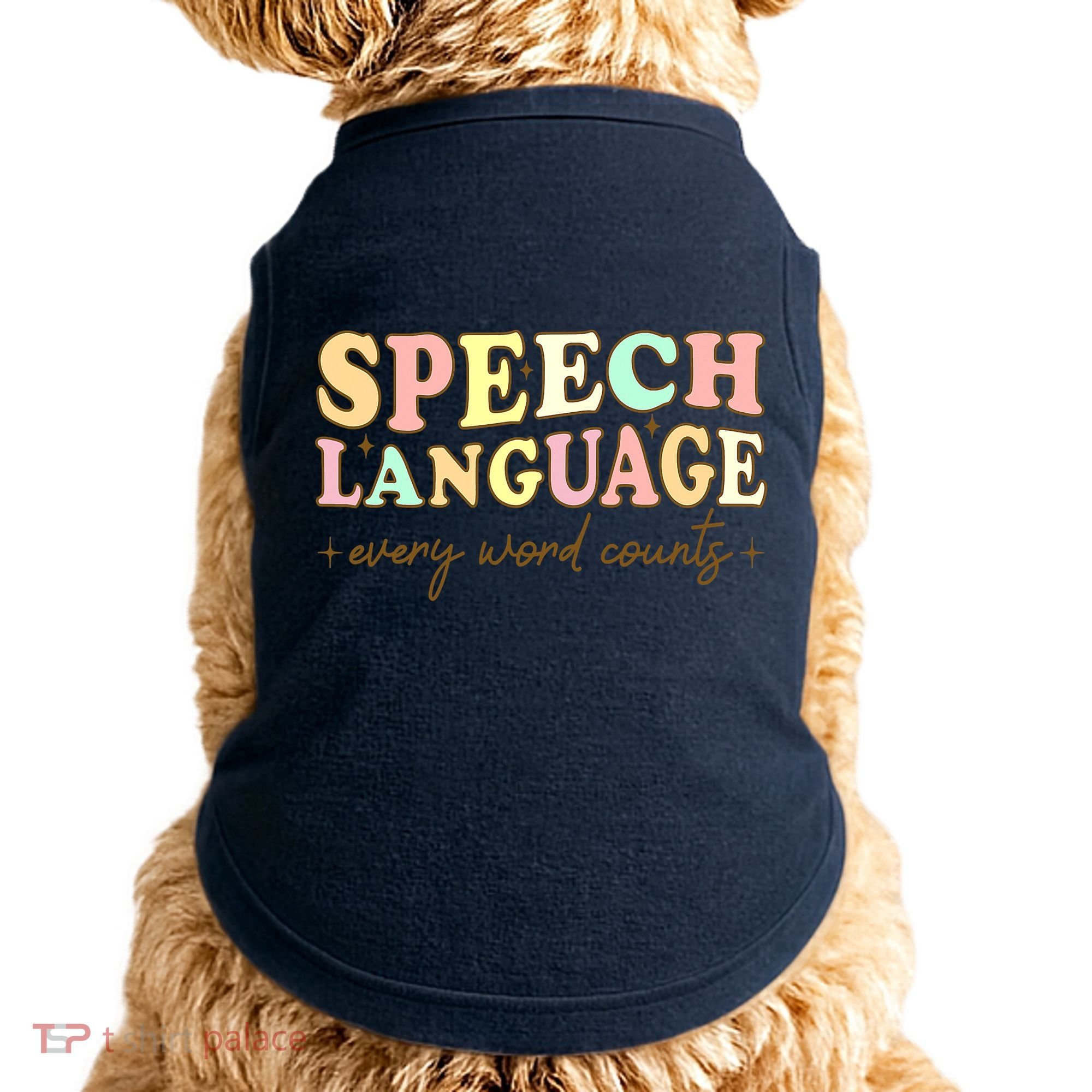Speech Therapy Speech Language Therapy Pathologist Retro SLP Doggie Tank