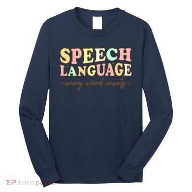 Speech Therapy Speech Language Therapy Pathologist Retro SLP Long Sleeve Shirt