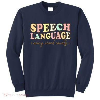 Speech Therapy Speech Language Therapy Pathologist Retro SLP Sweatshirt