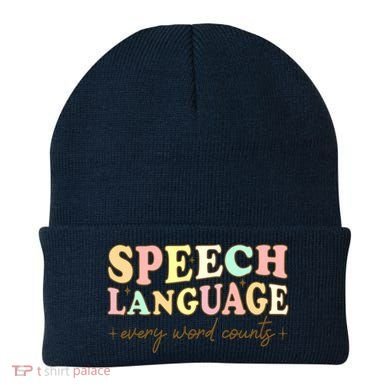 Speech Therapy Speech Language Therapy Pathologist Retro SLP Beanie