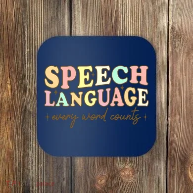 Speech Therapy Speech Language Therapy Pathologist Retro SLP Coaster