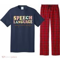 Speech Therapy Speech Language Therapy Pathologist Retro SLP Pajama Set thumb 0