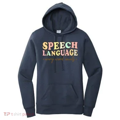 Speech Therapy Speech Language Therapy Pathologist Retro SLP Women's Hoodie