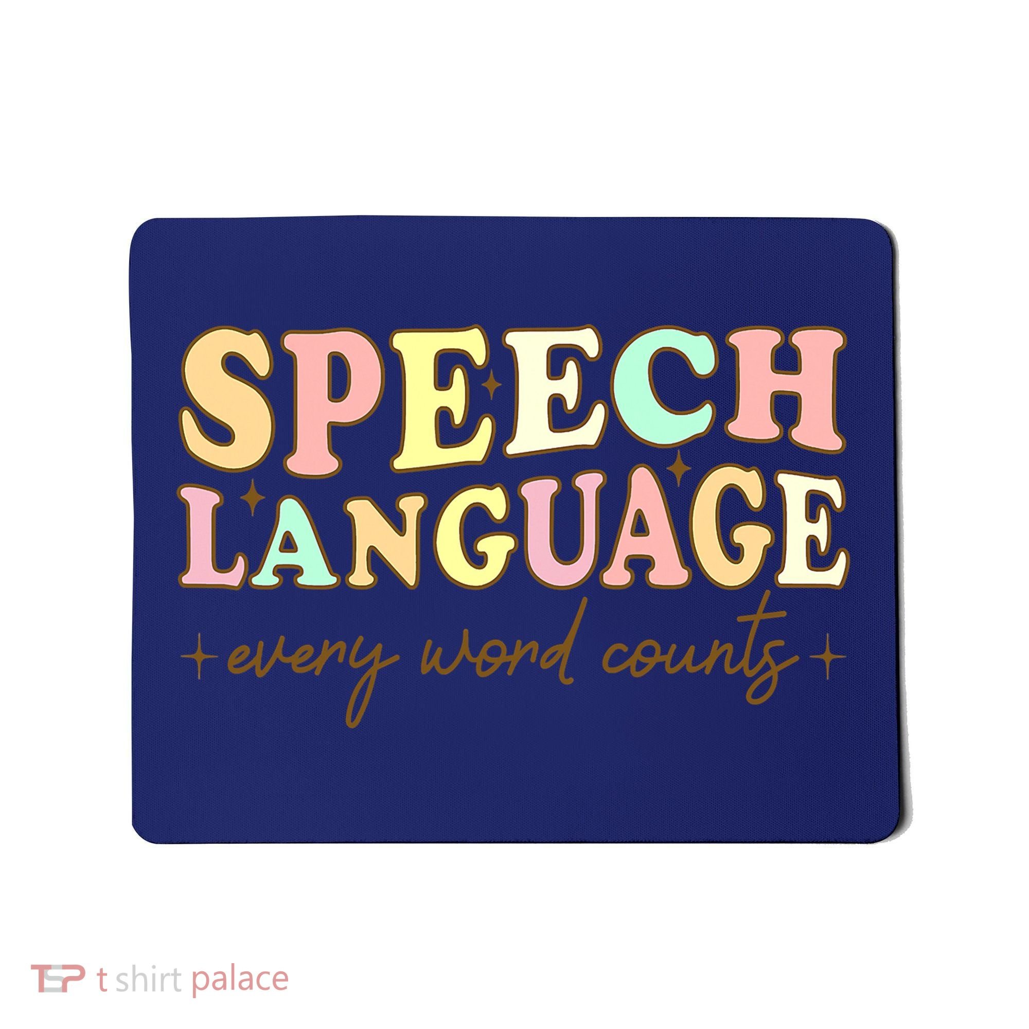 Speech Therapy Speech Language Therapy Pathologist Retro SLP Mousepad