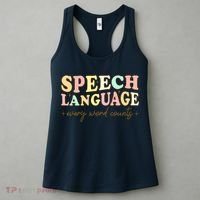 Speech Therapy Speech Language Therapy Pathologist Retro SLP Women's Tank Top thumb 3