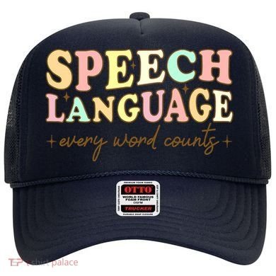 Speech Therapy Speech Language Therapy Pathologist Retro SLP Hat