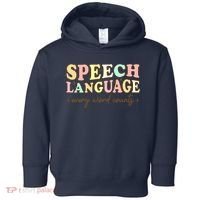 Speech Therapy Speech Language Therapy Pathologist Retro SLP Toddler Hoodie thumb 0