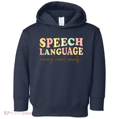 Speech Therapy Speech Language Therapy Pathologist Retro SLP Toddler Hoodie