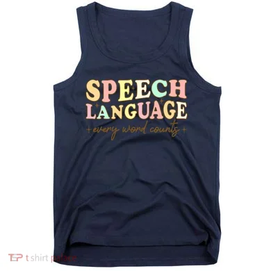 Speech Therapy Speech Language Therapy Pathologist Retro SLP Tank Top