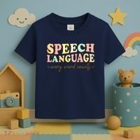 Speech Therapy Speech Language Therapy Pathologist Retro SLP Toddler T-Shirt thumb 3