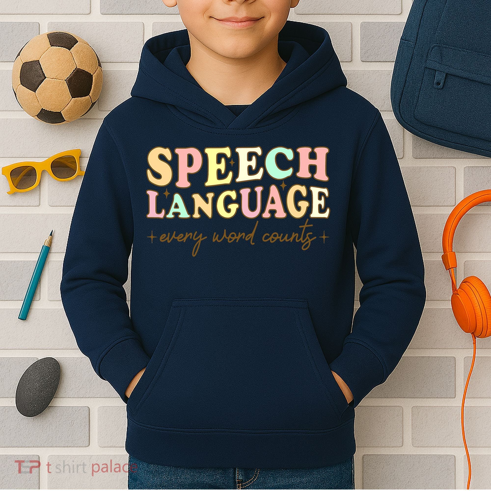 Speech Therapy Speech Language Therapy Pathologist Retro SLP Kids Hoodie