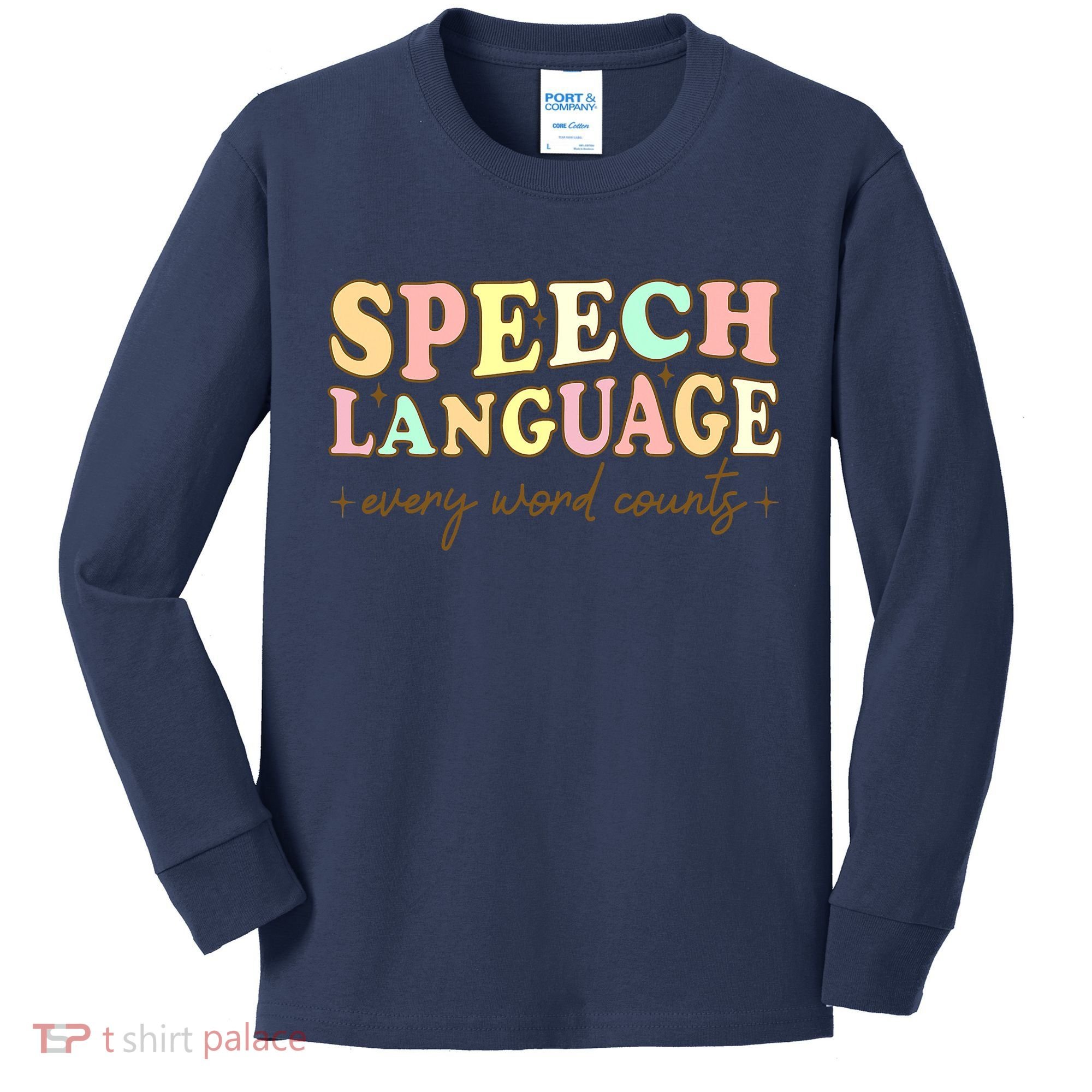 Speech Therapy Speech Language Therapy Pathologist Retro SLP Kids Long Sleeve Shirt
