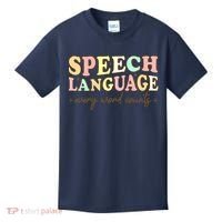 Speech Therapy Speech Language Therapy Pathologist Retro SLP Kids T-Shirt thumb 0