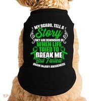 Scars Tell Story Traumatic Brain Injury Support TBI Survivor Doggie Tank thumb 0