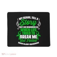 Scars Tell Story Traumatic Brain Injury Support TBI Survivor Mousepad thumb 0
