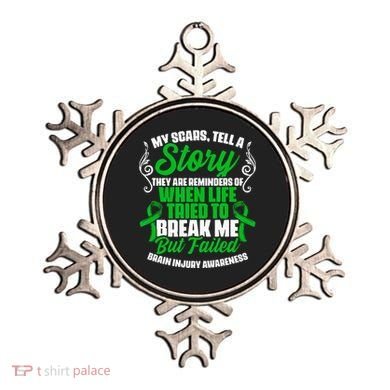 Scars Tell Story Traumatic Brain Injury Support TBI Survivor Ornament