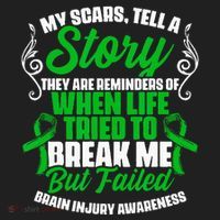 Scars Tell Story Traumatic Brain Injury Support TBI Survivor Hat thumb 2