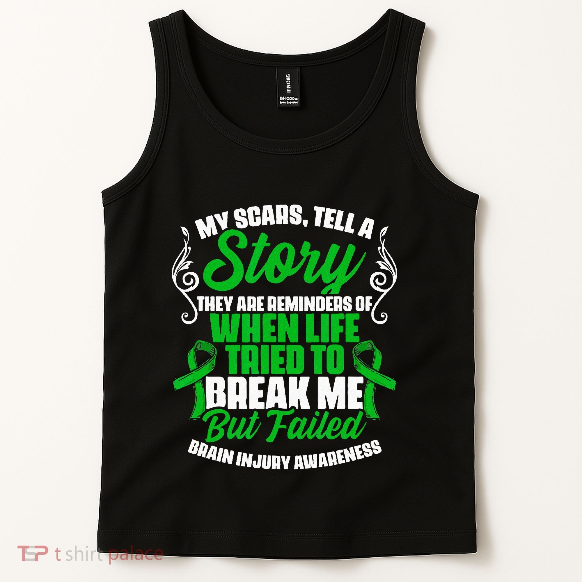Scars Tell Story Traumatic Brain Injury Support TBI Survivor Tank Top