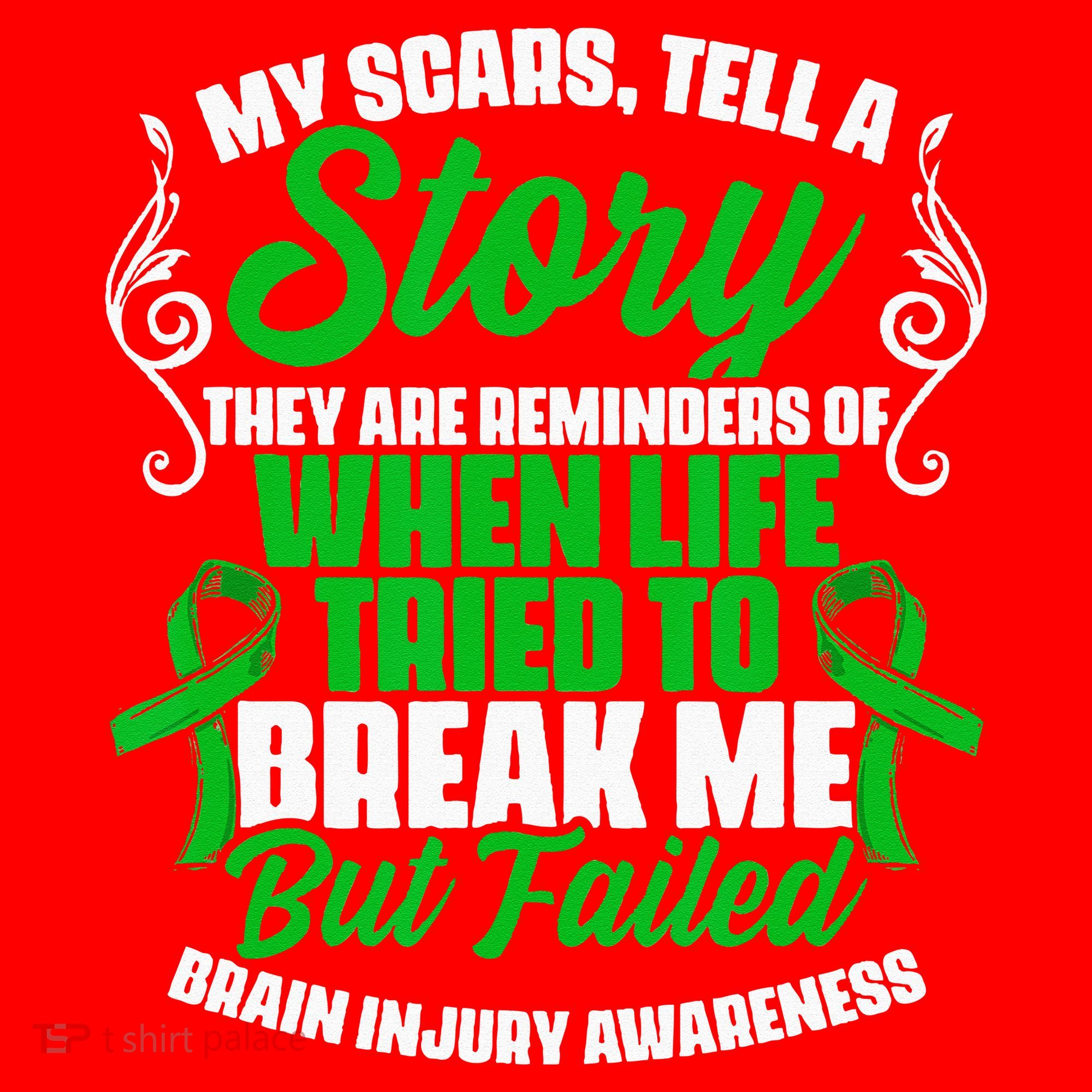 Scars Tell Story Traumatic Brain Injury Support TBI Survivor Santa Hat