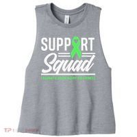 Support TBI Support Squad Traumatic Brain Injury Awareness Women's Racerback Cropped Tank thumb 0