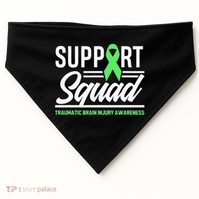 Support TBI Support Squad Traumatic Brain Injury Awareness USA-Made Doggie Bandana