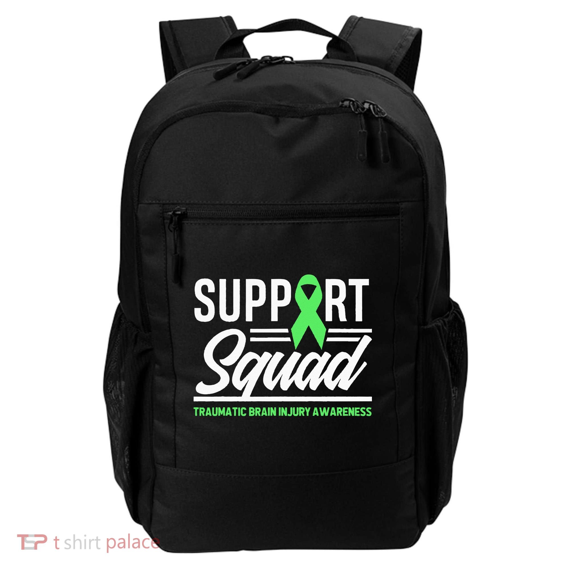 Support TBI Support Squad Traumatic Brain Injury Awareness Backpack