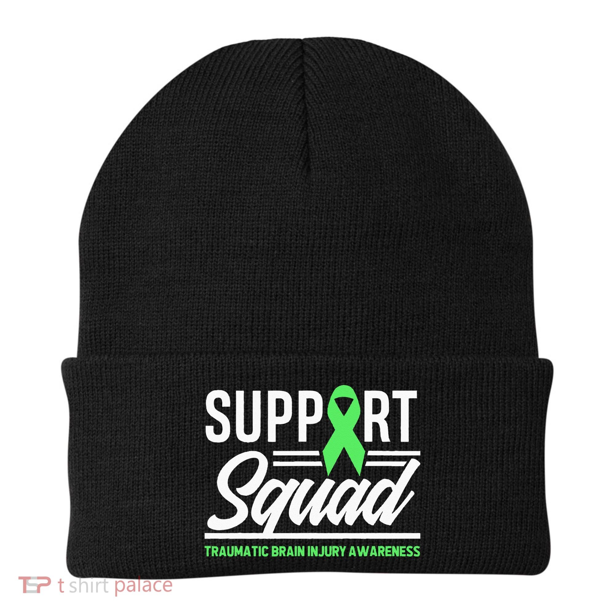 Support TBI Support Squad Traumatic Brain Injury Awareness Beanie