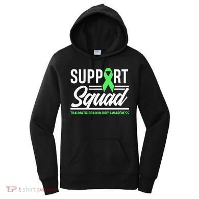 Support TBI Support Squad Traumatic Brain Injury Awareness Women's Hoodie