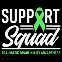 Support TBI Support Squad Traumatic Brain Injury Awareness Youth Performance Sprint T-Shirt thumb 2